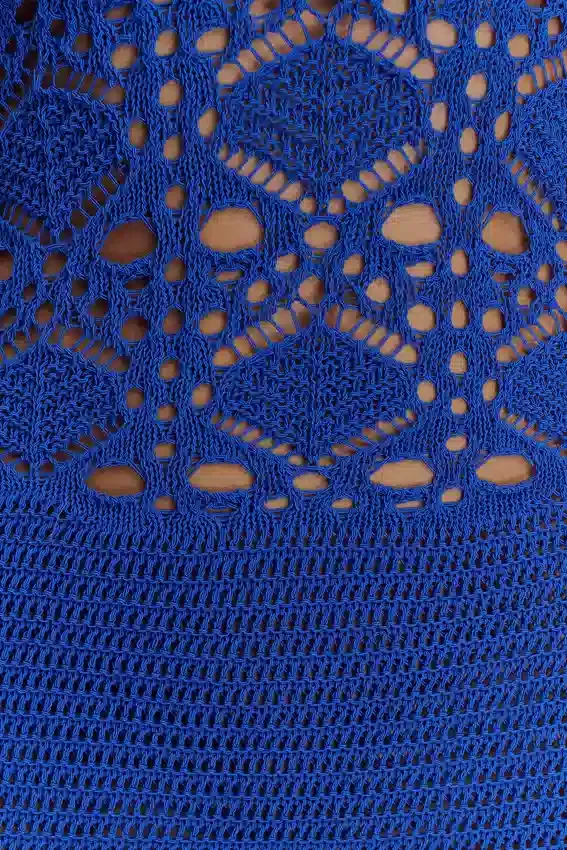 Vestido de punto de ganchillo Everette – Cobalto Vestido de punto de ganchillo Everette – Cobalto