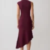 Vestido de punto plisado Milasandra – Ciruela Vestido de punto plisado Milasandra – Ciruela