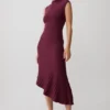 Vestido de punto plisado Milasandra – Ciruela Vestido de punto plisado Milasandra – Ciruela