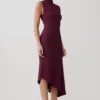 Vestido de punto plisado Milasandra – Ciruela Vestido de punto plisado Milasandra – Ciruela