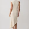 Vestido de punto plisado Milasandra – Marfil Vestido de punto plisado Milasandra – Marfil