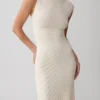 Vestido de punto plisado Milasandra – Marfil Vestido de punto plisado Milasandra – Marfil