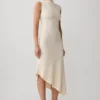 Vestido de punto plisado Milasandra – Marfil Vestido de punto plisado Milasandra – Marfil
