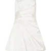 Vestido de satén sin tirantes Lora – Blanco Vestido de satén sin tirantes Lora – Blanco
