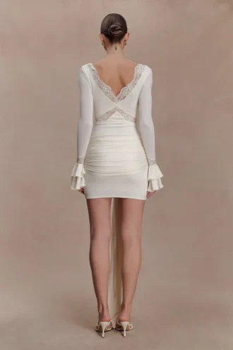 Vestido Electra de encaje fluido – Marfil