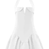 Vestido halter Calipso – Blanco