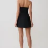 Vestido halter con detalle de lazo Ella – Negro