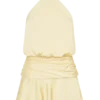 Vestido halter de satén Poppy – Limón Vestido halter de satén Poppy – Limón