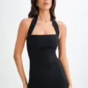 Vestido halter de traje Amelita – Negro Vestido halter de traje Amelita – Negro