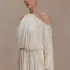 Vestido halter Minna – Blanco ópalo Vestido halter Minna – Blanco ópalo