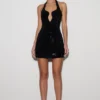 Vestido halter Raina Diamante – Negro Vestido halter Raina Diamante – Negro