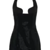 Vestido halter Raina Diamante – Negro Vestido halter Raina Diamante – Negro