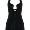 Vestido halter Raina Diamante – Negro Vestido halter Raina Diamante – Negro
