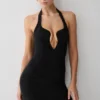Vestido halter Raina Diamante – Negro Vestido halter Raina Diamante – Negro