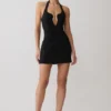 Vestido halter Raina Diamante – Negro Vestido halter Raina Diamante – Negro