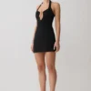 Vestido halter Raina Diamante – Negro Vestido halter Raina Diamante – Negro