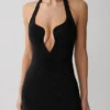 Vestido halter Raina Diamante – Negro Vestido halter Raina Diamante – Negro
