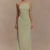Vestido Harper de un solo hombro – Salvia Vestido Harper de un solo hombro – Salvia
