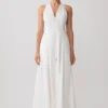 Vestido largo abotonado Sienna – Blanco Vestido largo abotonado Sienna – Blanco