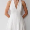 Vestido largo abotonado Sienna – Blanco Vestido largo abotonado Sienna – Blanco