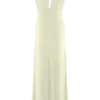 Vestido largo ajustado Beryl con perlas – Marfil Vestido largo ajustado Beryl con perlas – Marfil