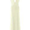 Vestido largo ajustado Beryl con perlas – Marfil Vestido largo ajustado Beryl con perlas – Marfil