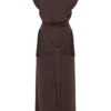 Vestido largo ajustado con lazo y mangas cortas Maiara – Chocolate Vestido largo ajustado con lazo y mangas cortas Maiara – Chocolate