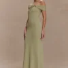 Vestido largo asimétrico y ceñido Ashford – Salvia Vestido largo asimétrico y ceñido Ashford – Salvia