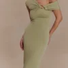 Vestido largo asimétrico y ceñido Ashford – Salvia Vestido largo asimétrico y ceñido Ashford – Salvia