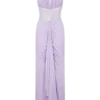 Vestido largo Bonnie de gasa y encaje – Lila Vestido largo Bonnie de gasa y encaje – Lila