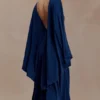 Vestido largo con capa de jersey Emory – Azul marino Vestido largo con capa de jersey Emory – Azul marino