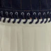 Vestido largo de gasa y Denim Suella – Azul índigo