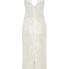 Vestido largo de lentejuelas Makari – Blanco Vestido largo de lentejuelas Makari – Blanco