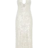 Vestido largo de lentejuelas Makari – Blanco Vestido largo de lentejuelas Makari – Blanco