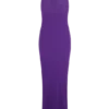Vestido largo de punto con cuello halter Melodie – Morado Vestido largo de punto con cuello halter Melodie – Morado