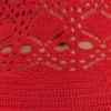 Vestido largo de punto de ganchillo con hombros descubiertos Solstice – Naranja sanguina