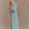Vestido largo de punto Ellington con lentejuelas – Lagoon