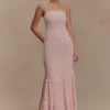 Vestido largo de punto Finley Pointelle – Rosa bebé