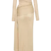 Vestido largo de punto metalizado Ingrid – Bronce Vestido largo de punto metalizado Ingrid – Bronce
