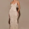 Vestido largo de punto metalizado Suki – Dorado Vestido largo de punto metalizado Suki – Dorado