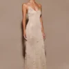 Vestido largo de punto metalizado Suki – Dorado Vestido largo de punto metalizado Suki – Dorado