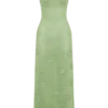 Vestido largo de punto metalizado Suki – Verde pastel