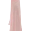 Vestido largo de satén y gasa Carah – Rosa pálido Vestido largo de satén y gasa Carah – Rosa pálido