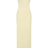 Vestido largo drapeado de crepé Galilea – Limón Vestido largo drapeado de crepé Galilea – Limón