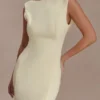 Vestido largo drapeado de crepé Galilea – Limón Vestido largo drapeado de crepé Galilea – Limón