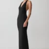 Vestido largo Hana Slinky Plunge – Negro Vestido largo Hana Slinky Plunge – Negro