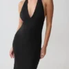 Vestido largo Hana Slinky Plunge – Negro Vestido largo Hana Slinky Plunge – Negro