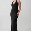 Vestido largo Hana Slinky Plunge – Negro Vestido largo Hana Slinky Plunge – Negro