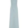 Vestido largo Juliet Slinky con pañuelo – Azul pálido Vestido largo Juliet Slinky con pañuelo – Azul pálido