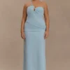 Vestido largo Lalia Teardrop – Azul claro